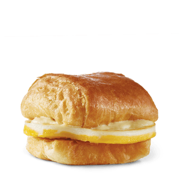 Croissant avec œuf et fromage