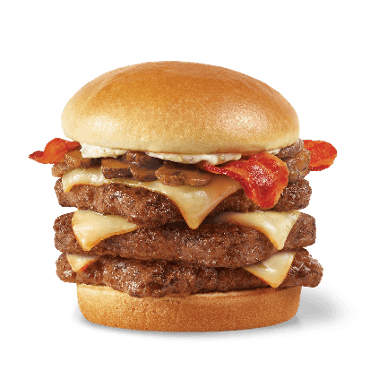 Mushroom Bacon Cheeseburger, Triple