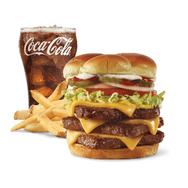 Triple Deluxe Cheeseburger Combo